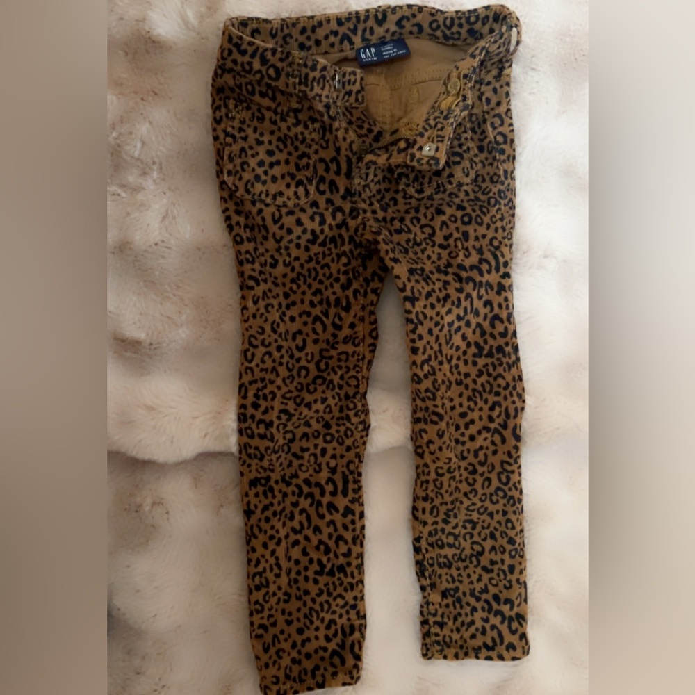 GAP Leopard Print Kids Pants - Brown